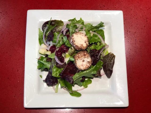 Apple-Craisins or Strawberry Goat Cheese Salad (+)